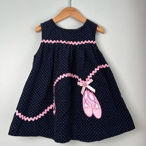 Rare, Too! Polka Dot Ballet Ballerina Dancer Jumper Dress Girls 24M